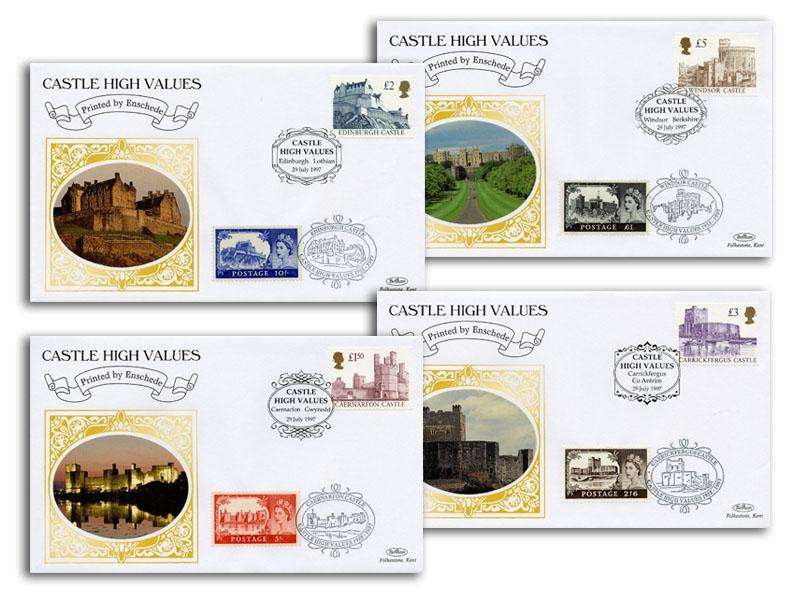 1997 Castle High Values, Full Set Special Postmark