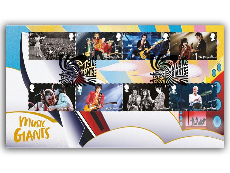 The Rolling Stones First Day Stamps Cover