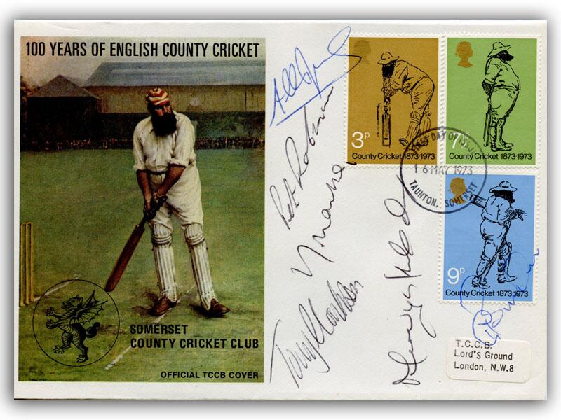 Somerset Cricket Team signed TCCB cover