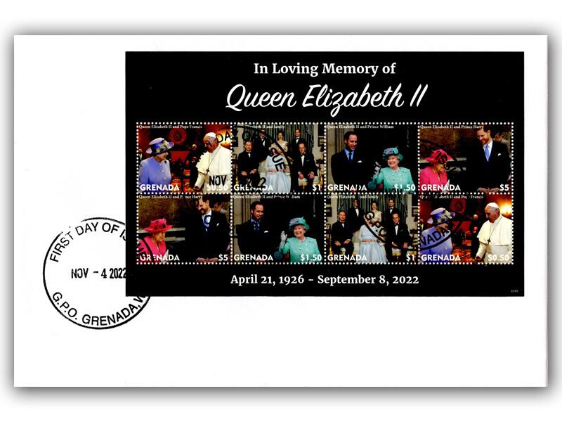 Grenada - Queen Elizabeth II Memorial miniature sheet (8 stamps)