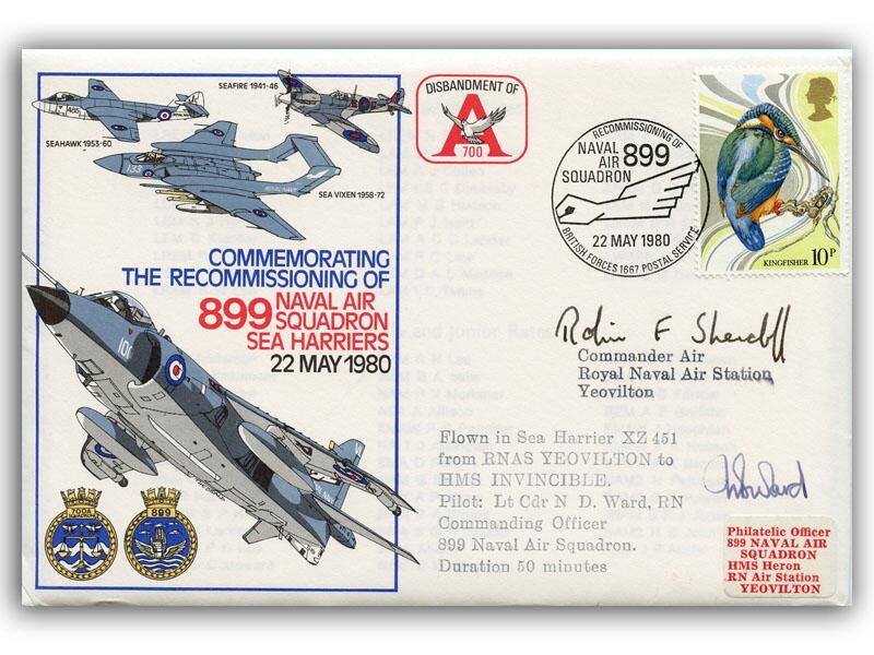 1980 Sea Harrier 899 Squadron, Double Signed