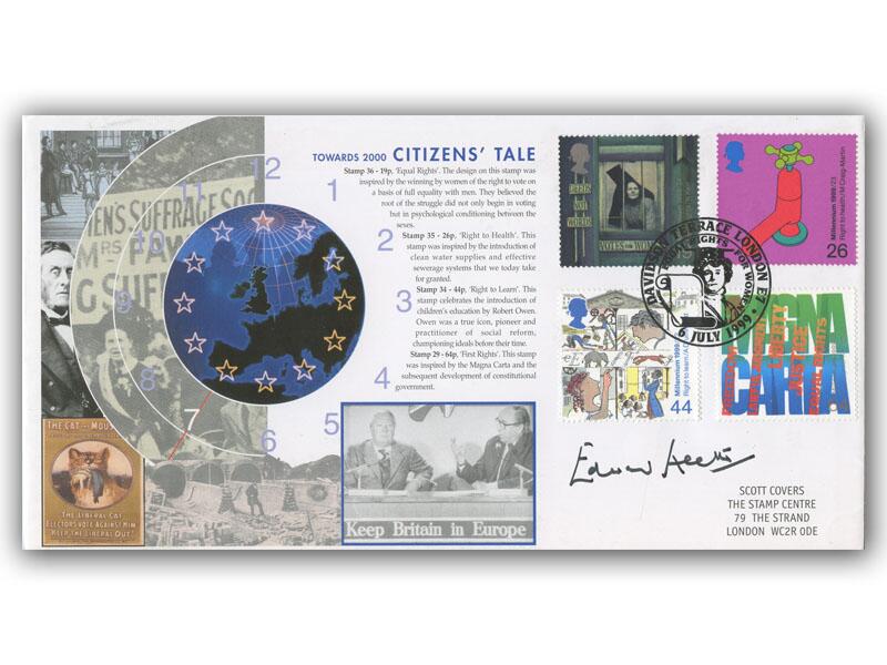 Edward Heath signed 1999 Citizens cover