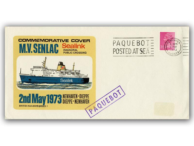 1973 Sealink, MV Senlac, British Railways cover