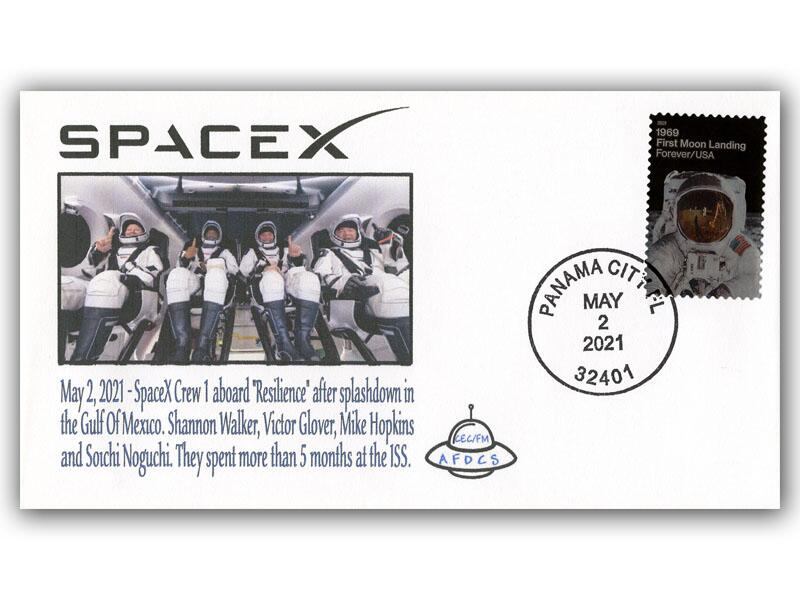 2021 SpaceX Crew 1 Resilience Splashdown cover