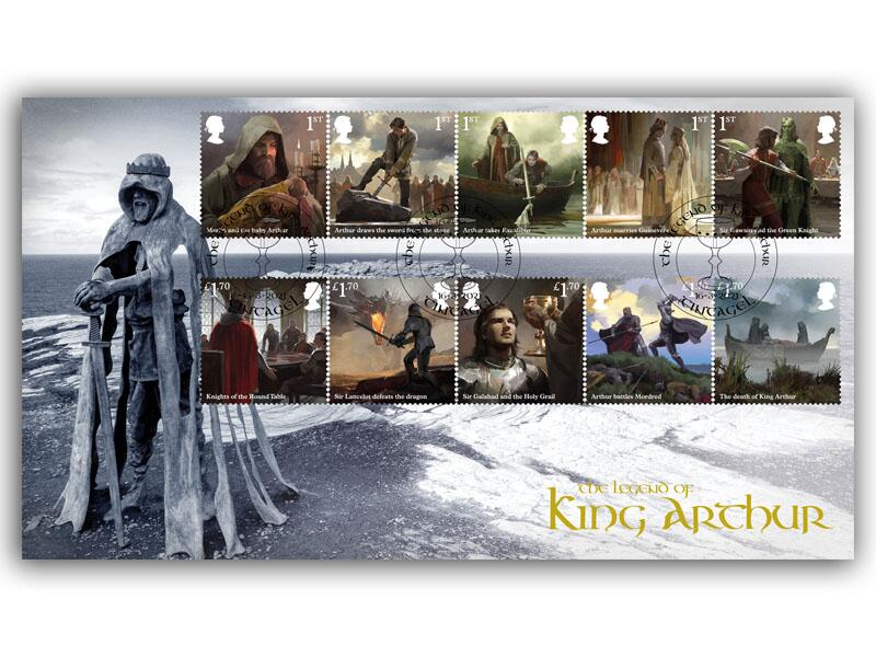 Legend of King Arthur, Full Set Tintagel postmark