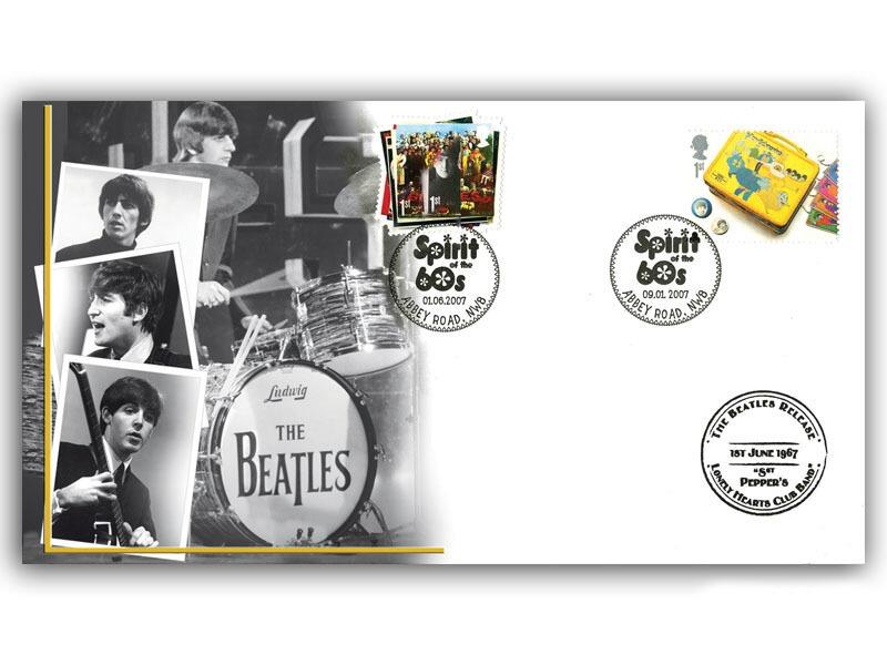The Beatles, single stamp, doubled on 40th anniversary of Sgt. Pepper's Lonely Hearts Club Band