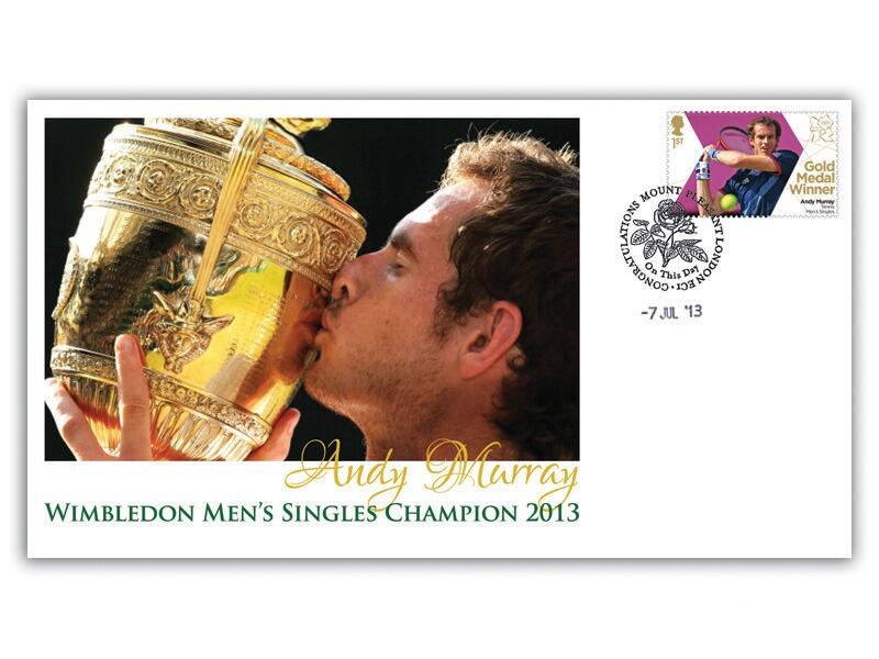 Andy Murray 2013 Wimbledon, Single Stamp Cover