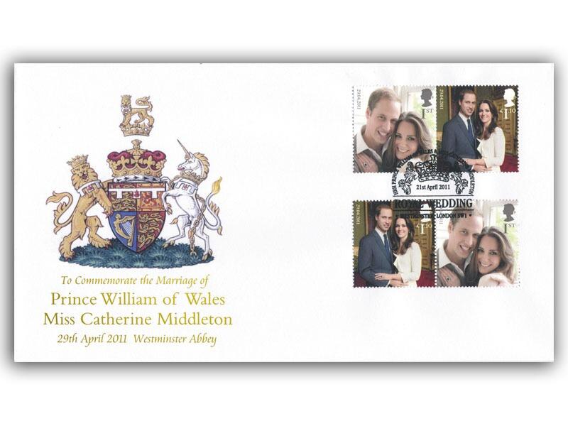 2011 Royal Wedding, stamps from the miniature sheet, Westminster