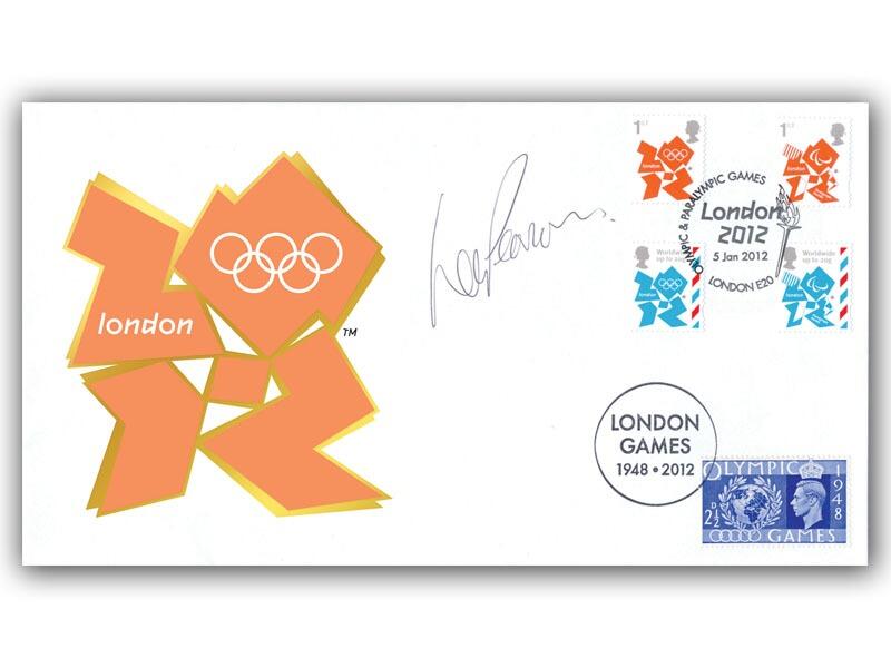 London 2012 First Olympics & Paralympic Stamps Cover Signed Lee Pearson MBE