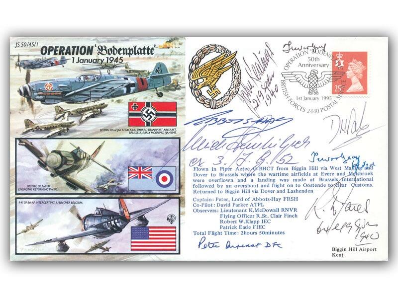 1945 Operation Bodenplatte, multi-signed
