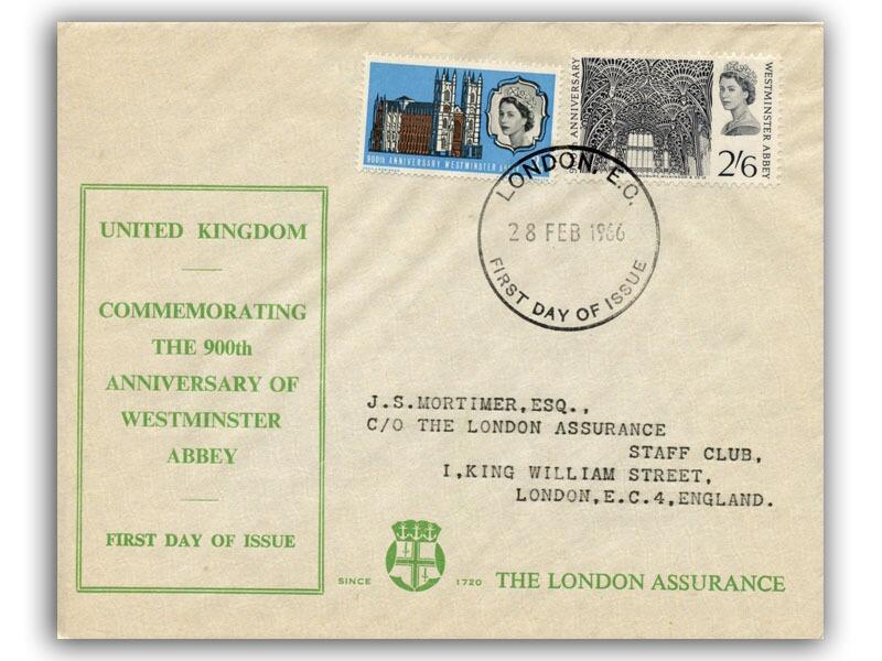 1966 Westminster Abbey, London Assurance cover