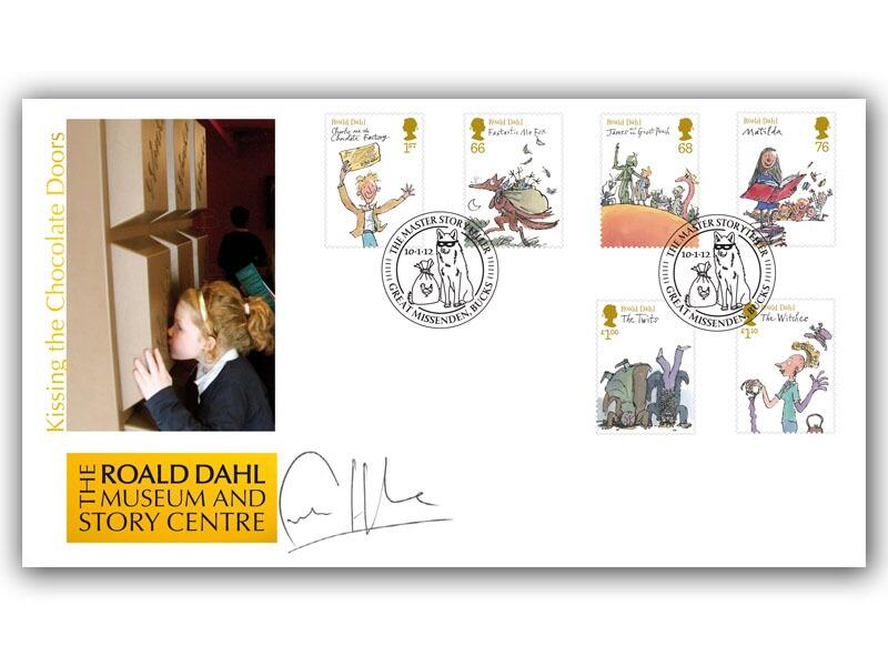 Roald Dahl Museum Stamps Cover Signed Freddie Highmore