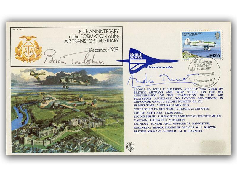 Brian Trubshaw & Andre Turcat signed 1979 BA Concorde cover