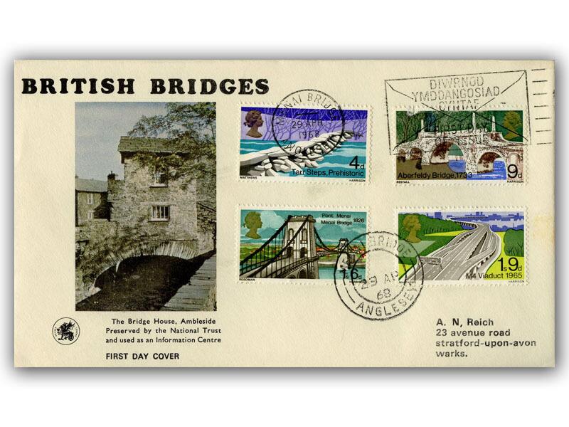 1968 Bridges, Menai Bridge slogan, Wessex cover