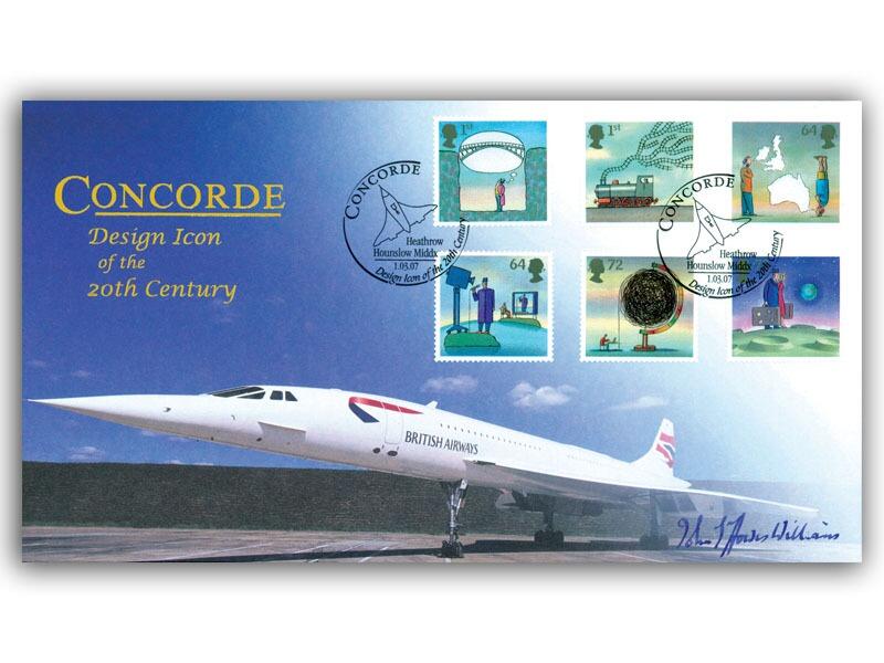 World of Invention: Concorde Stamp Cover Signed Prof. John E Ffowcs-Williams