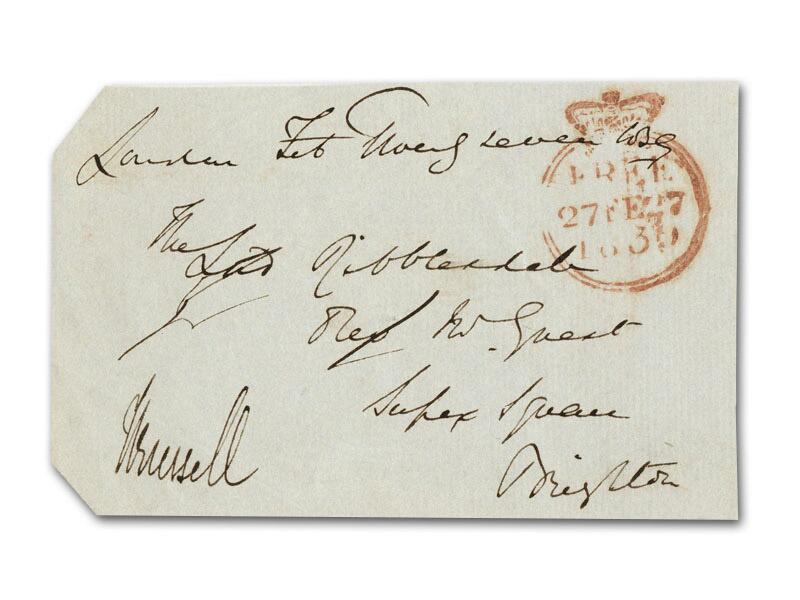 John Russell signed 1830 Envelope