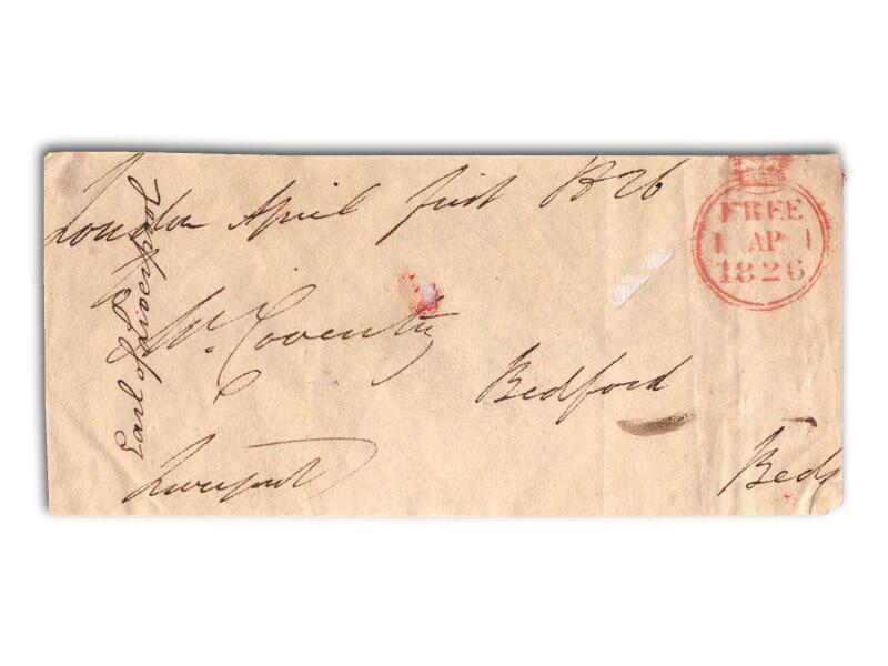 Earl of Liverpool signed 1826 Envelope
