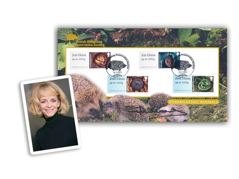 2016 Post & Go - Hibernating Animals, Machine stamps, signed by Susan Holderness