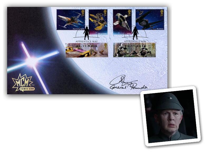 Star Wars Miniature Sheet stamps, signed Richard Cunningham