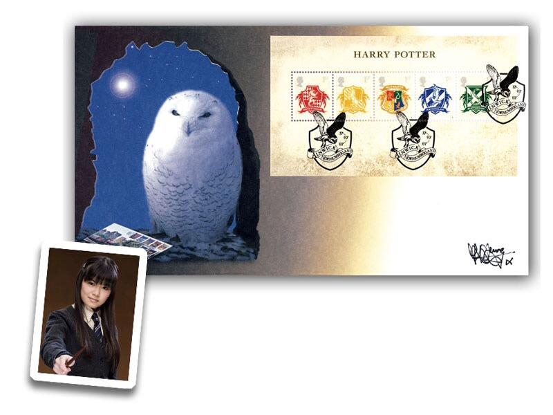 Harry Potter miniature sheet, signed by Katie Leung