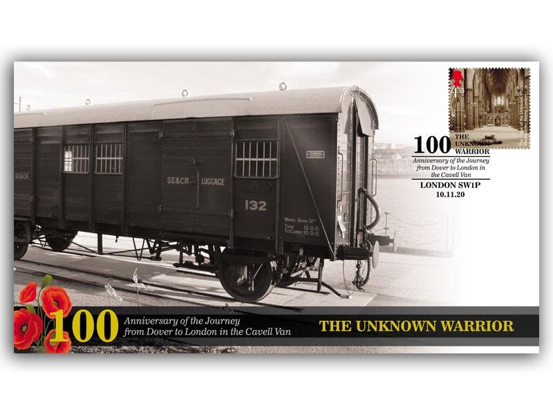 Journey from Dover to London of the Unknown Warrior in the Cavell Van