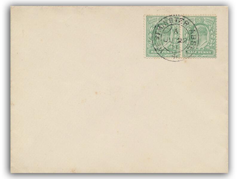 1911 Coronation Day 1/2d Green, Westminster Abbey CDS