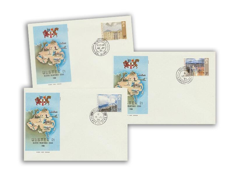 1971 Ulster Paintings, Philart Set of CDS Postmarks