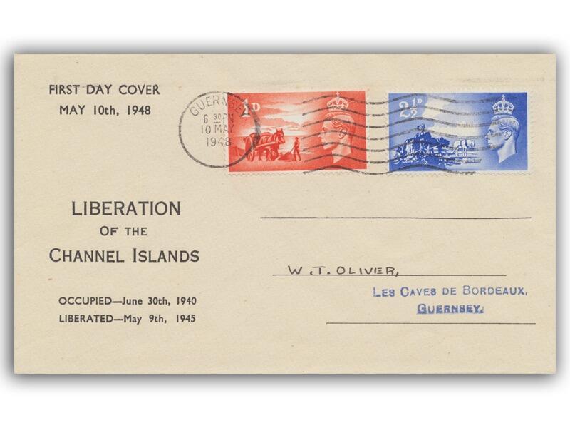 1948 Liberation, Guernsey slogan, Display cover