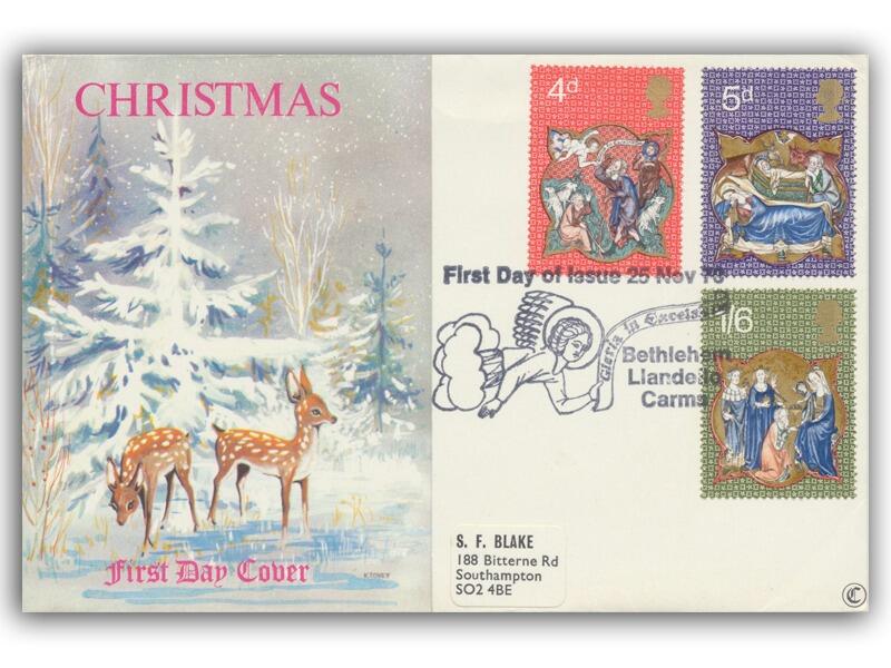 1970 Christmas, Bethlehem postmark, Connoisseur cover
