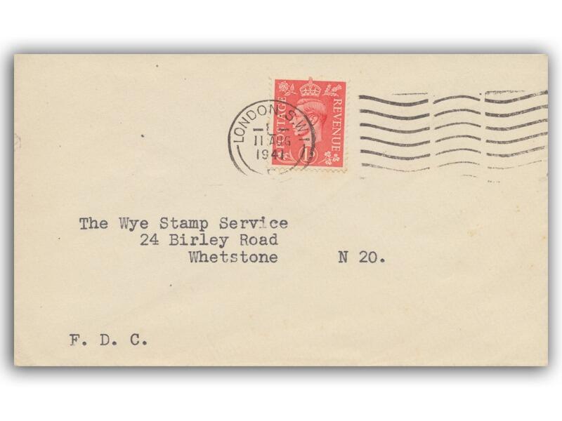 1941 1d Pale Scarlet, London slogan
