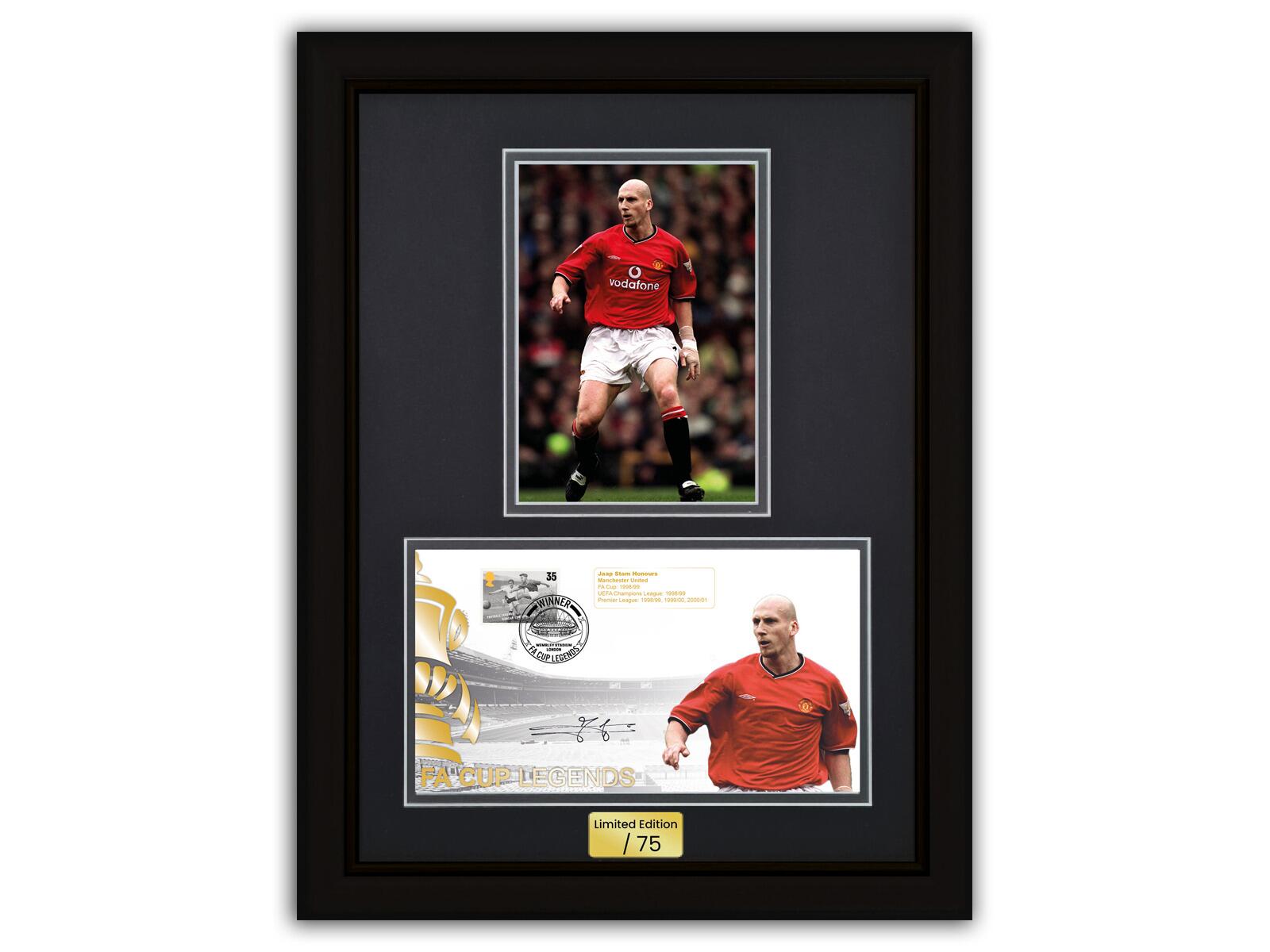 Jaap Stam Signed | FA Cup Legends Manchester United - Black Frame
