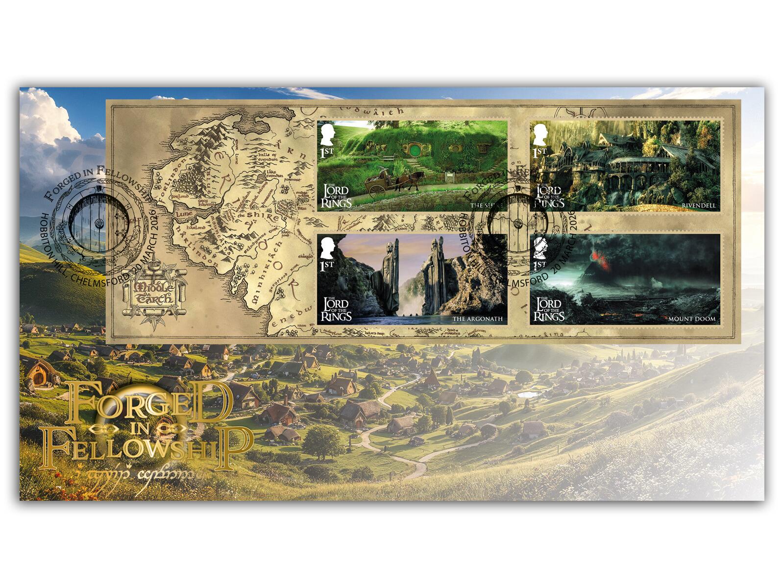 Lord of the Rings 'Hobbits Journey through Middle Earth' Stamps Collectible