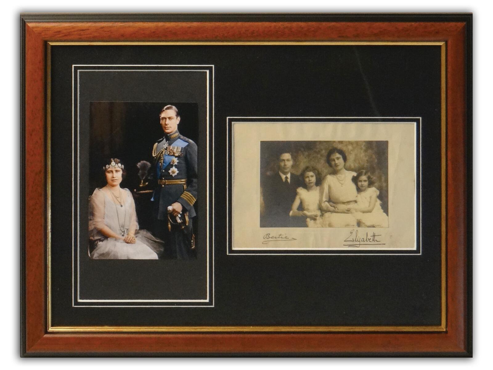 King George VI & Queen Elizabeth Signed | Royalty Framed Collectible