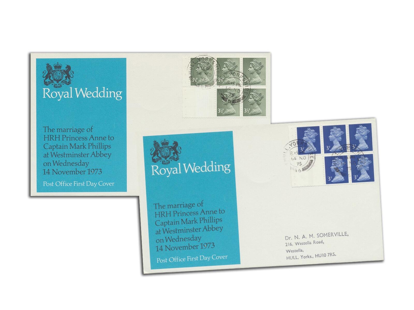 1973 50p Booklet, Royal Wedding Covers