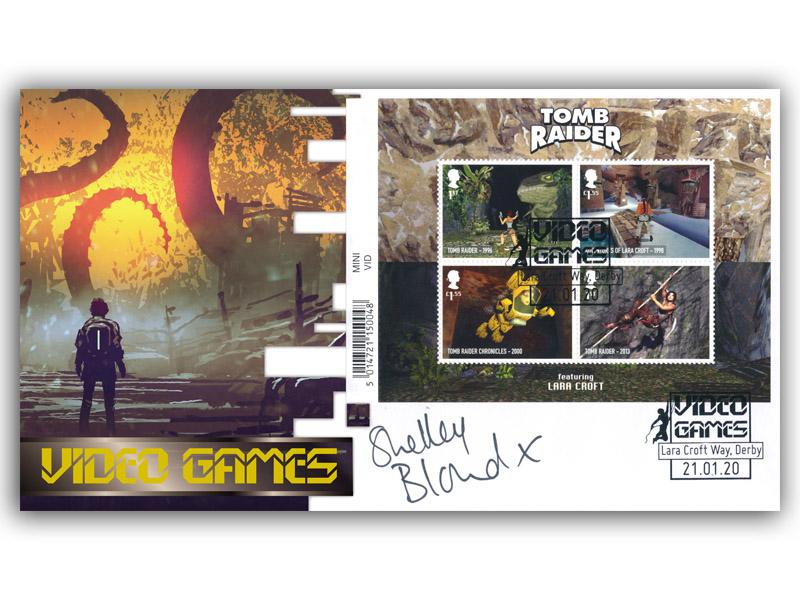 Video Games Barcode Miniature Sheet Cover signed by Shelley Blond