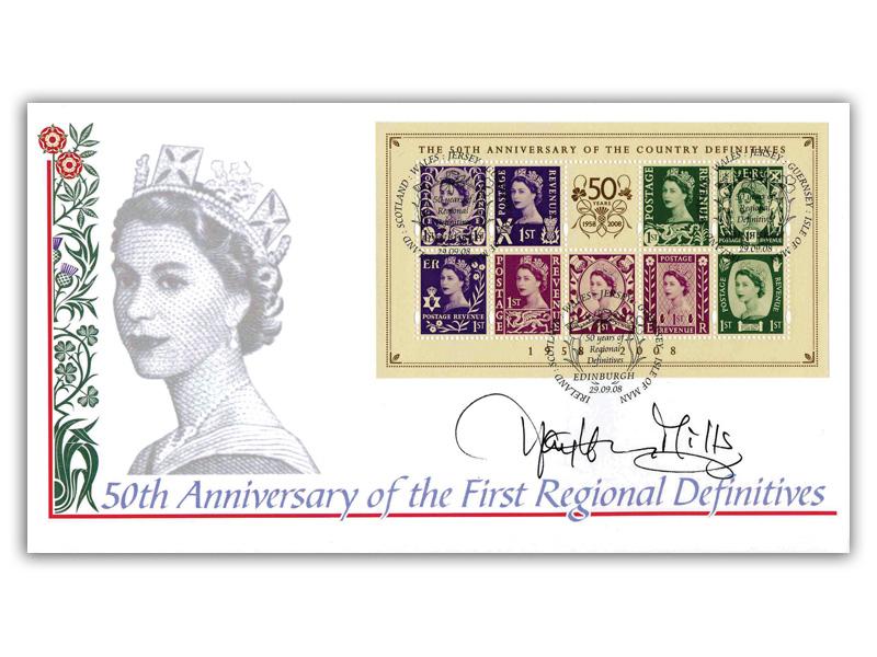 50th Anniversary of the Country Definitives - Miniature Sheet, signed by Hayley Mills