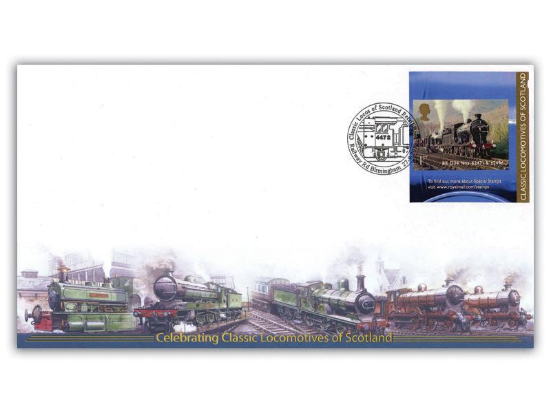 Classic Locomotives of Scotland Single Stamp Retail Booklet Cover