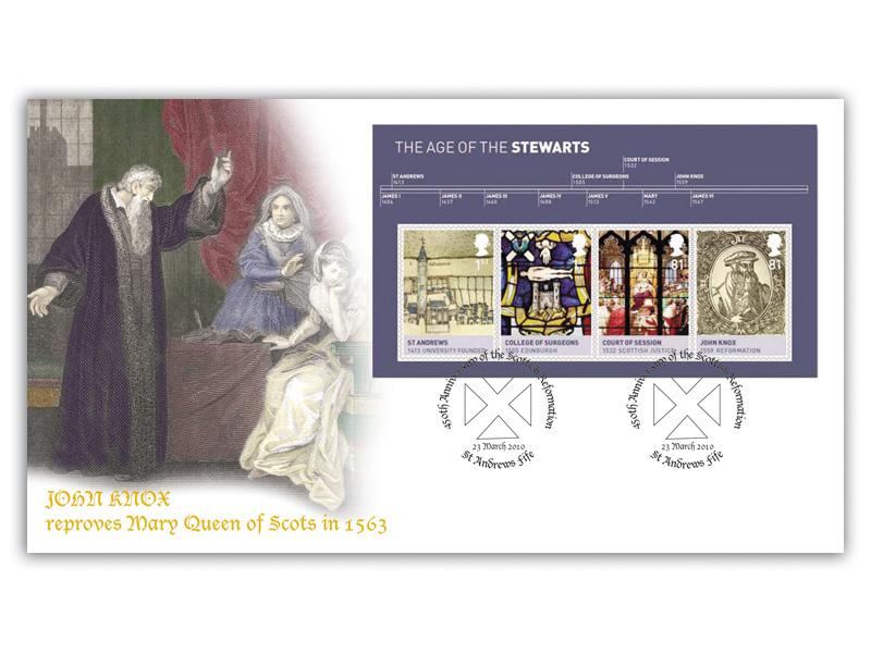 House of Stewart John Knox Miniature Sheet Cover