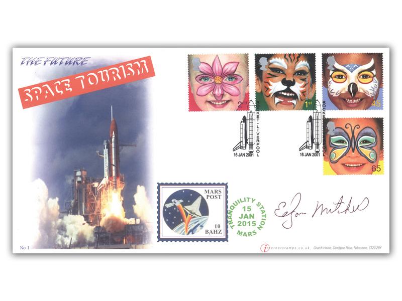 The Future - Space Tourism, signed by Edgar Mitchell