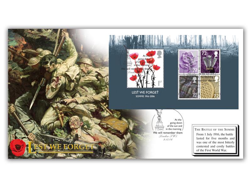 Battle of the Somme - Lest We Forget miniature sheet