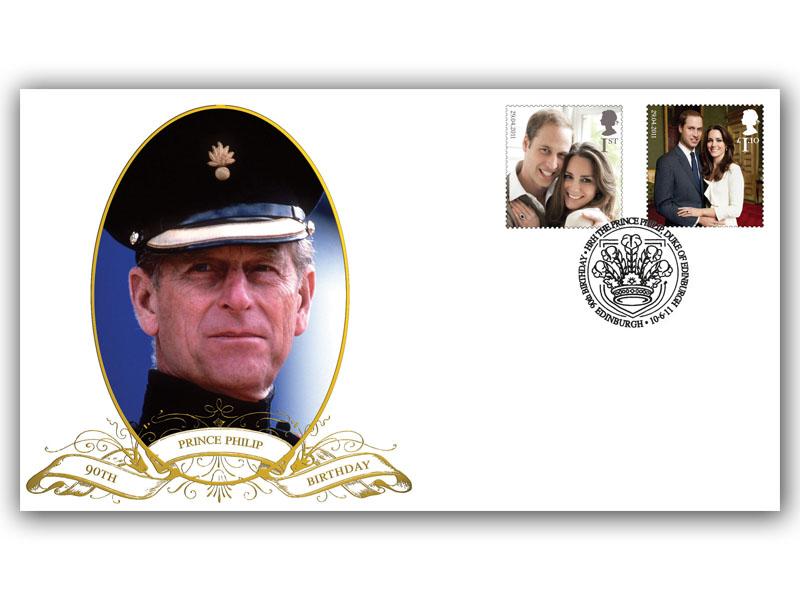 2011 Prince Philip's 90th birthday, Royal Wedding stamps, Edinburgh postmark