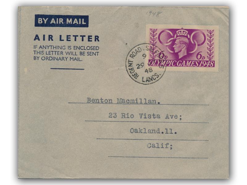 1948 Olympics, Airletter, Regent Road CDS