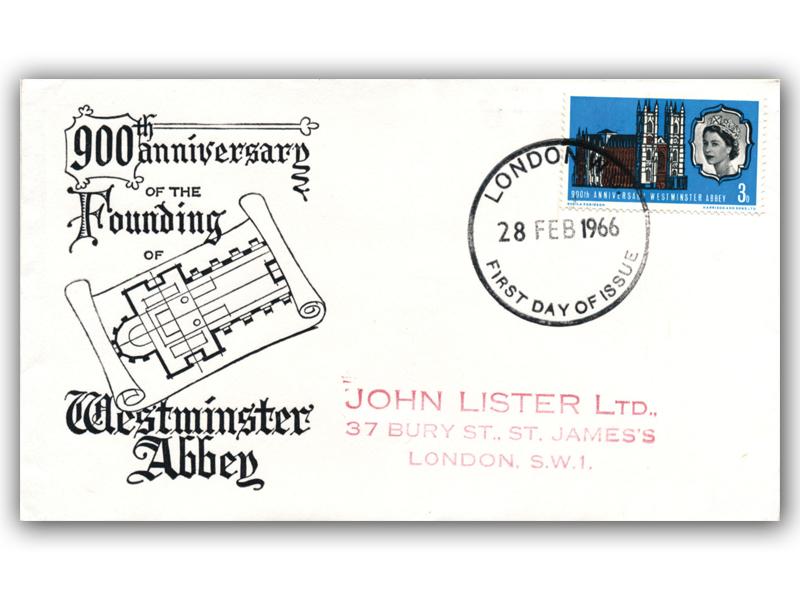 1966 Westminster Abbey, phosphor, London WC FDI