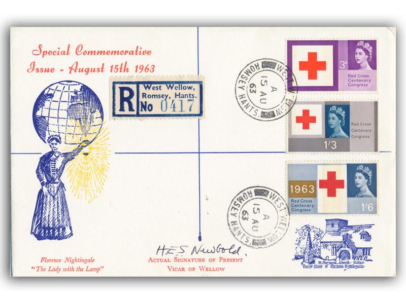 1963 Red Cross, phosphor, West Wellow CDS