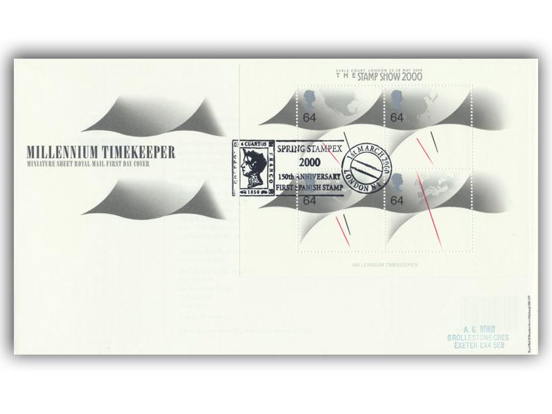 2000 Timekeepers Overprint, Royal Mail cover