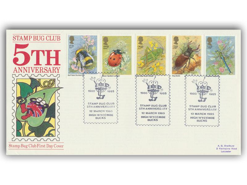 1985 Insects, Stamp Bug Club Wycombe official