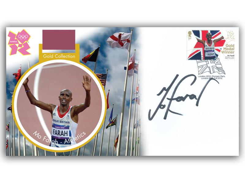2012 Olympics, Mo Farah, 10,000, signed