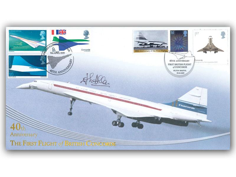 Concorde First Ever Flight, 40th Anniversary, Filton, signed John Allan