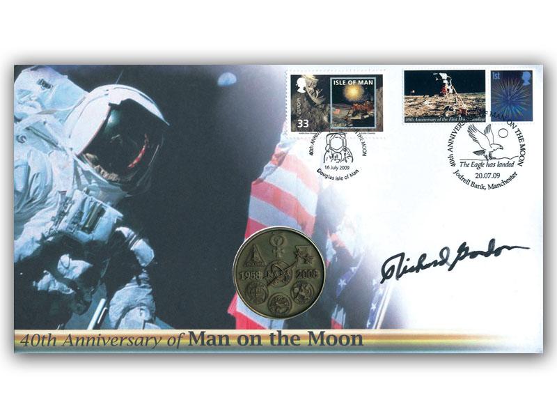 2009 40th Anniversary of the First Man on the Moon Coin Cover, signed by Richard Gordon