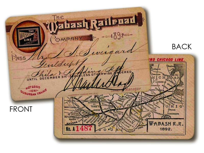 Charles Melville Hayes signed 1892 Railroad Pass
